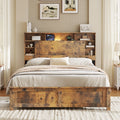 Merehaven Storage Platform Bed with LED Headboard