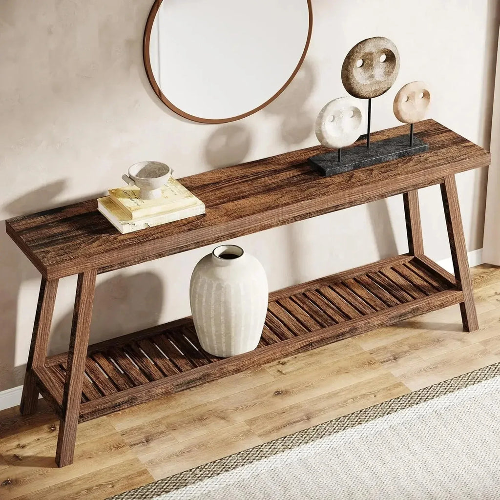 2-Tier Rustic Console Table