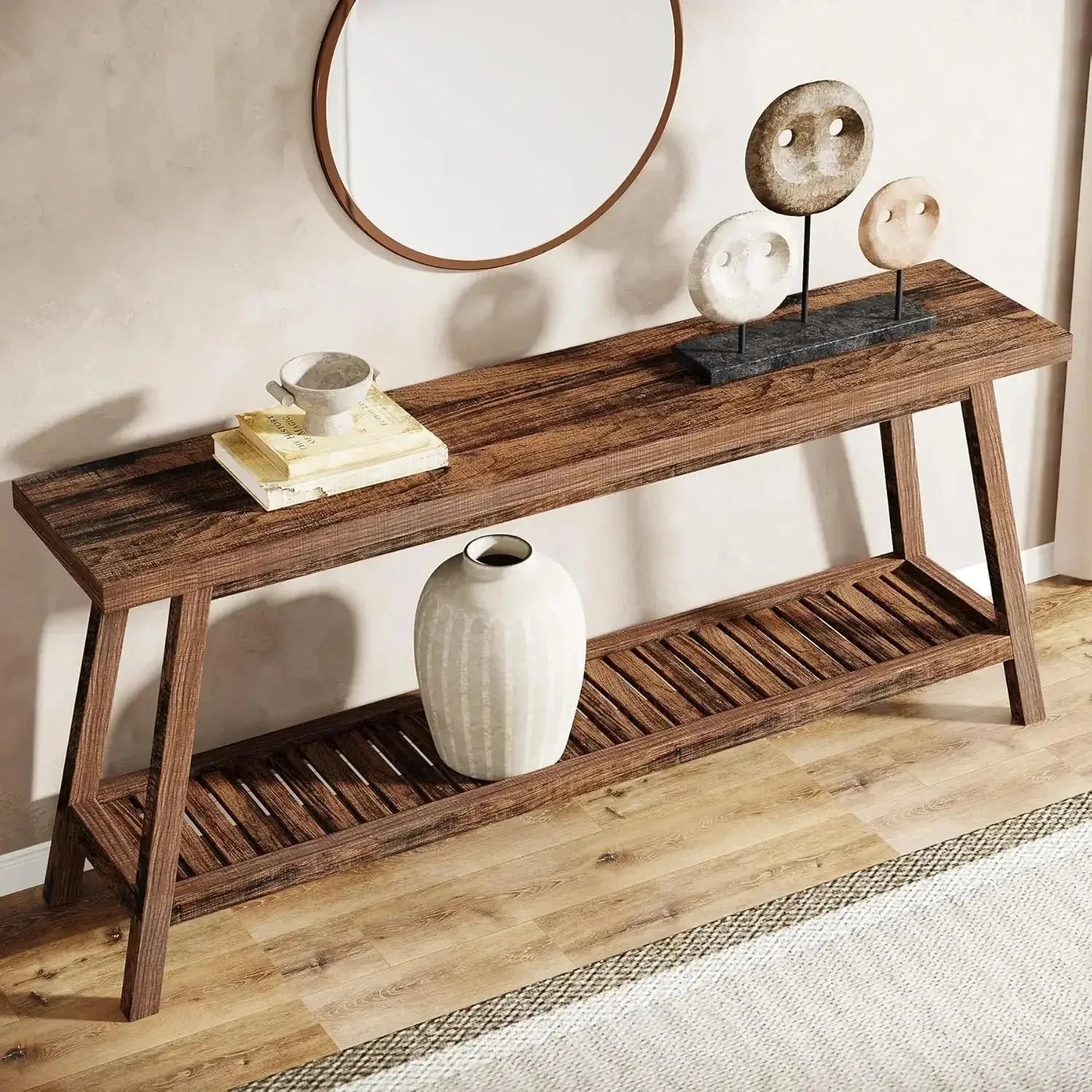 2-Tier Rustic Console Table