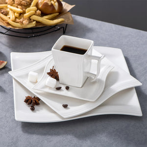 MALACASA Flora White Porcelain Dinnerware Set – 30/60 Pieces