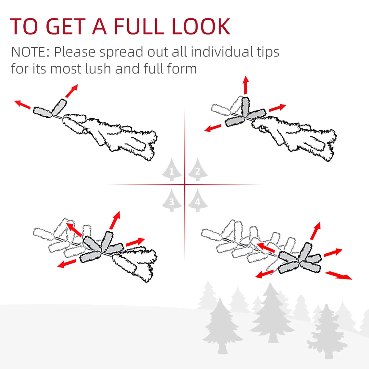 Ripplesong branch-shaping diagram showing how to spread individual tips