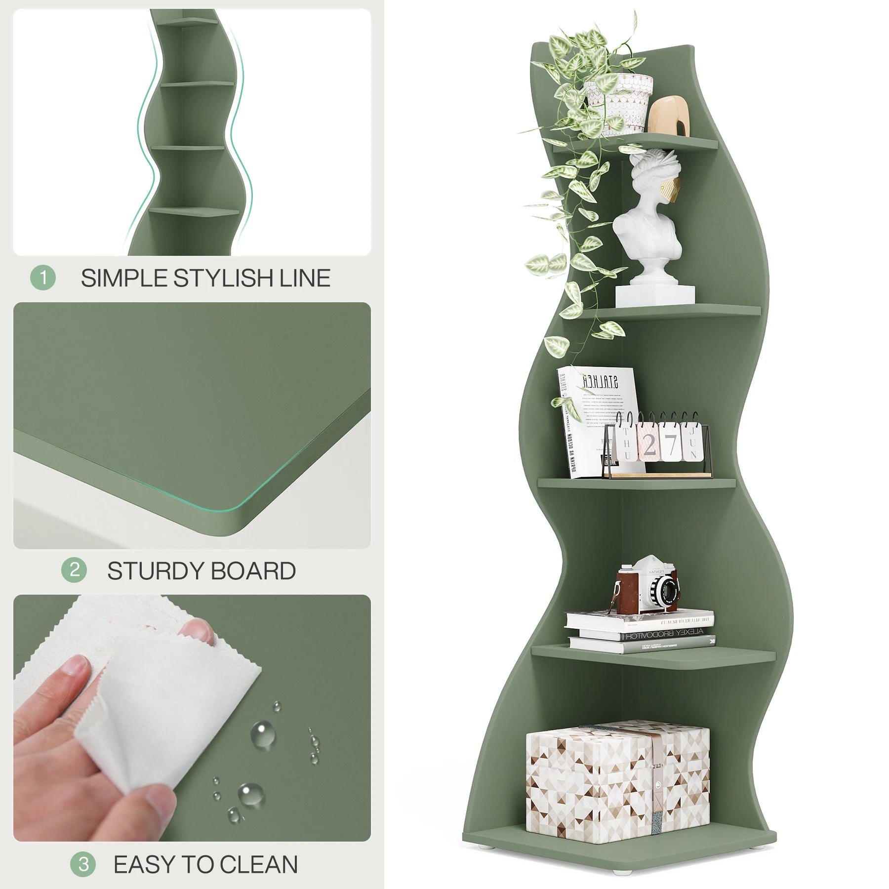 Sorella Sculptural Corner Shelf