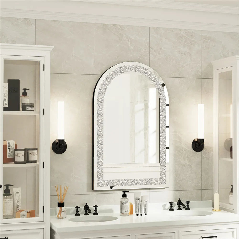 Celestine Crystal Arch Wall Mirror