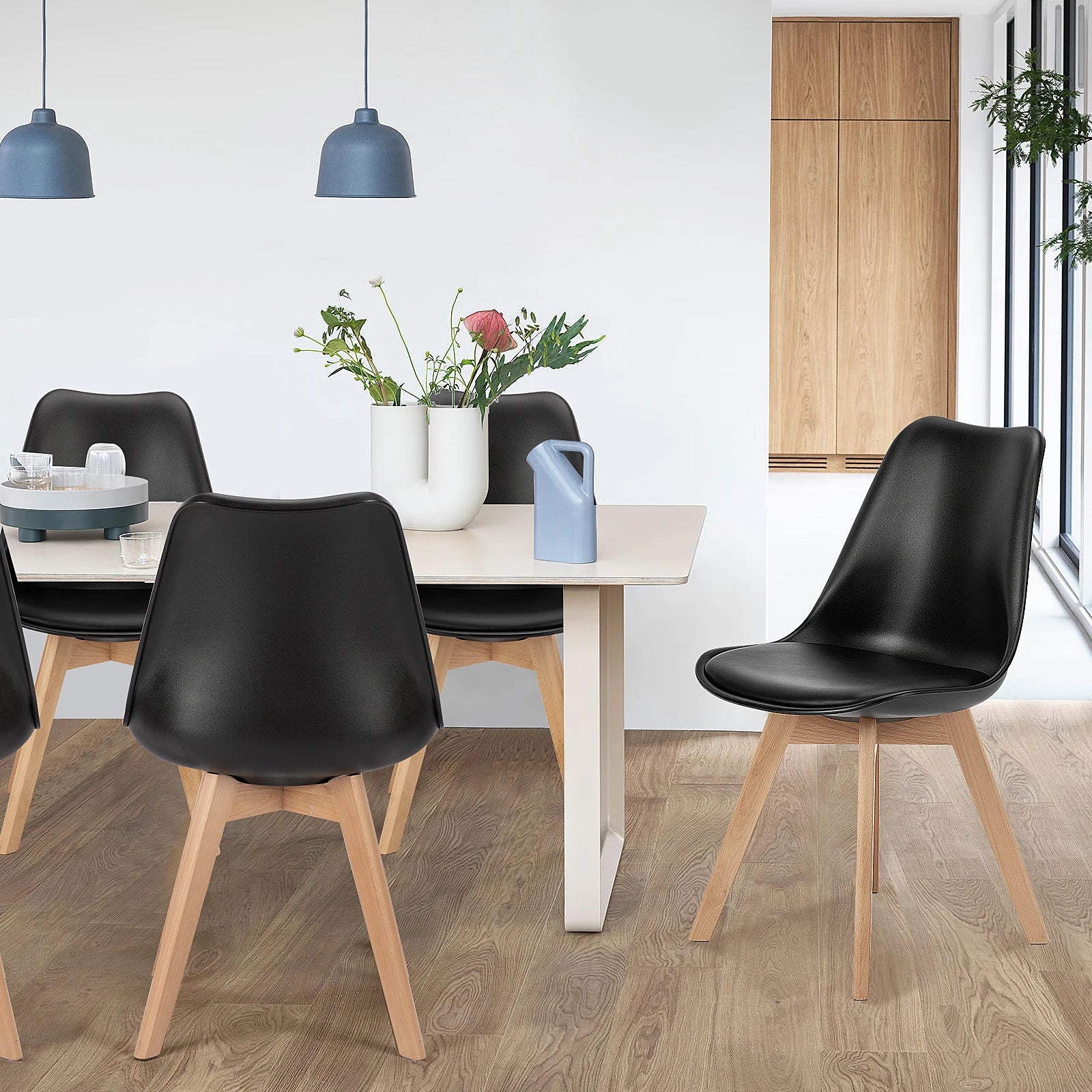 Corbett Beech Wood Dining Chair Set of 4