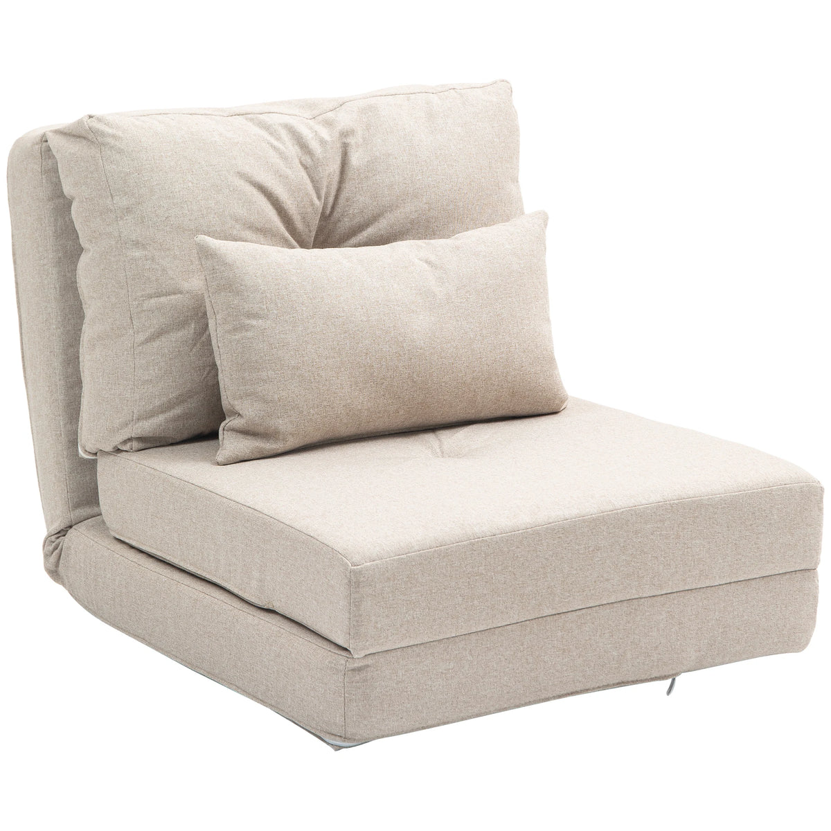 Foldcrest Convertible Floor Sofa Bed - Beige