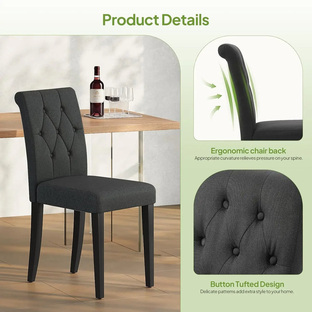Hushgrove Tufted Dining Chairs, Set of 4