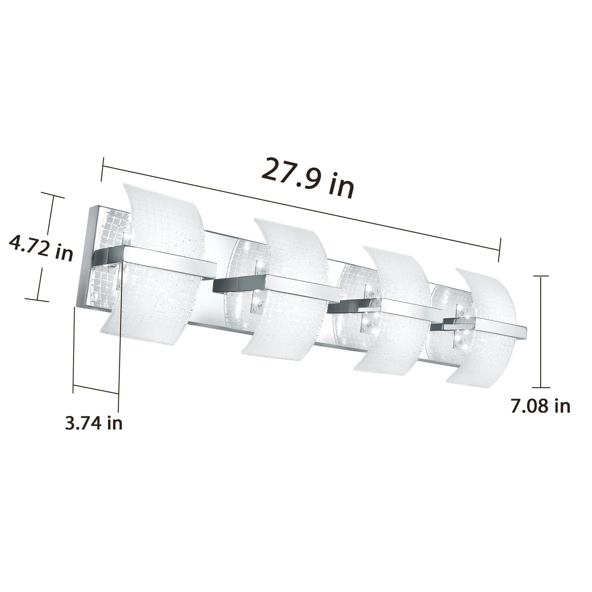 Lunaris Block LED Vanity Light – White