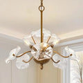 Florielle Vintage Gold Flower-Glass Pendant