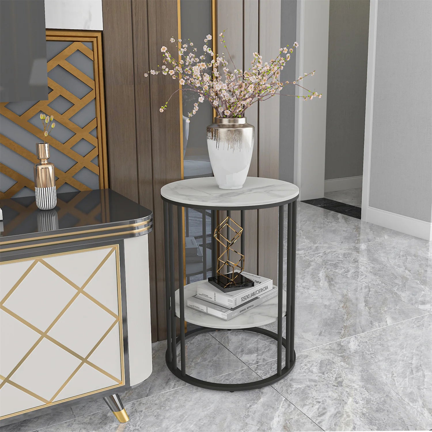 Brian Two-Tier Side Table