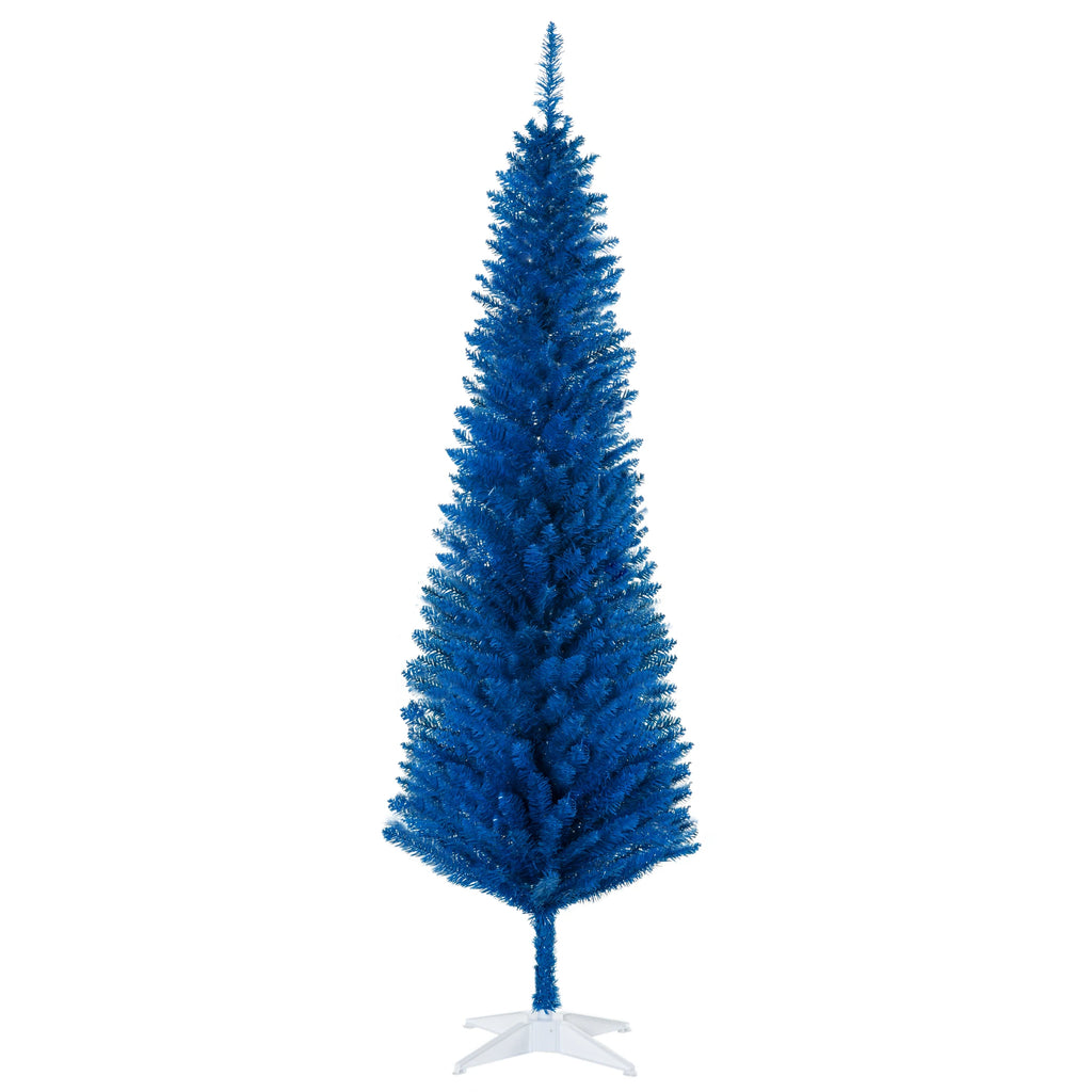 Cobaltspire slim blue pencil Christmas tree with detachable base