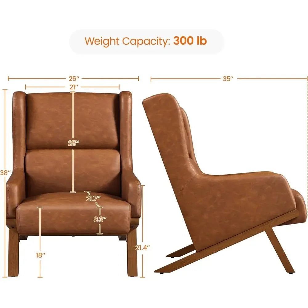 Brondelle chair dimension drawing showing a load limit of 300 lbs per chair