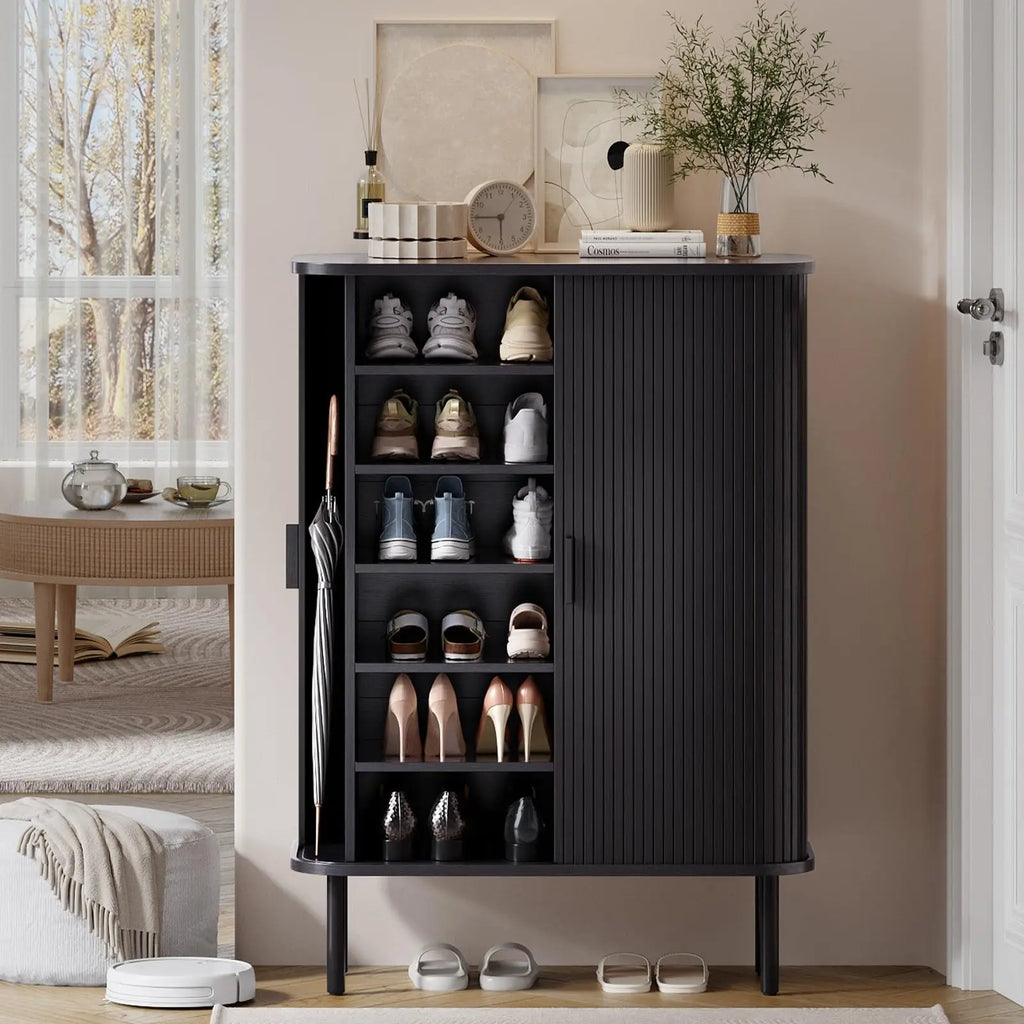 Sparkarc Fluted 6-Tier Shoe Cabinet