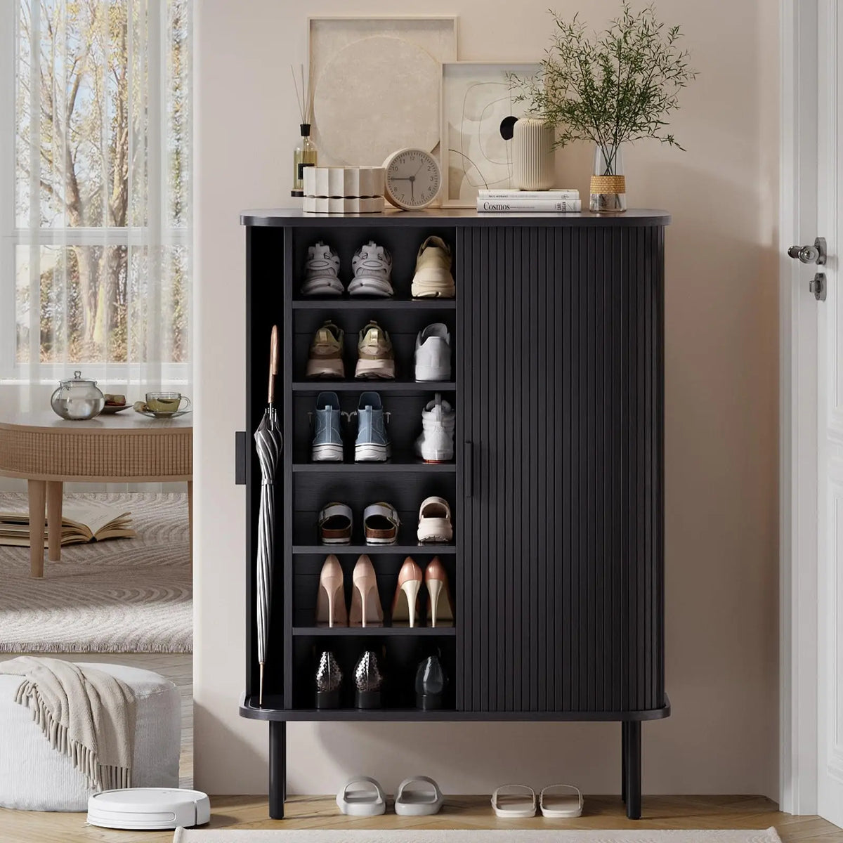 Echoline Fluted 6-Tier Shoe Cabinet