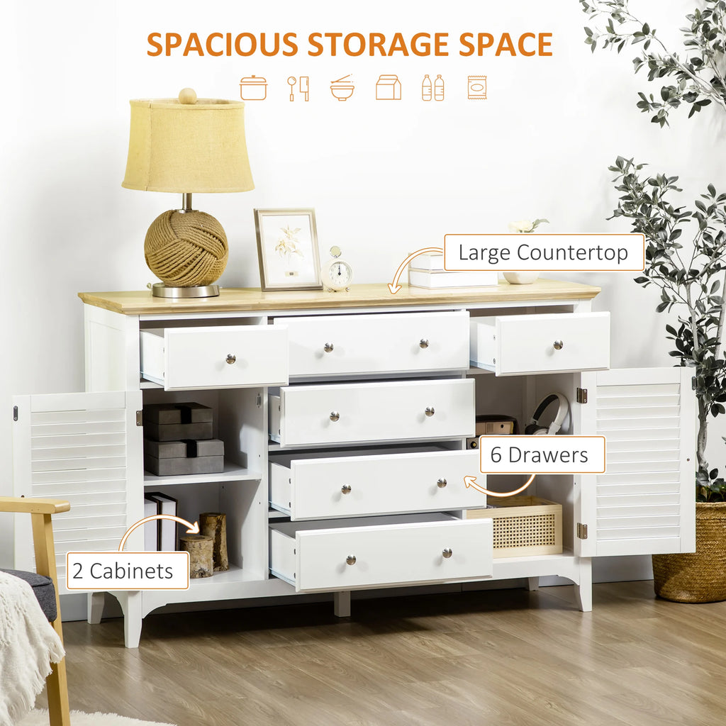Florabloom storage graphic showing six open drawers and two side cabinets