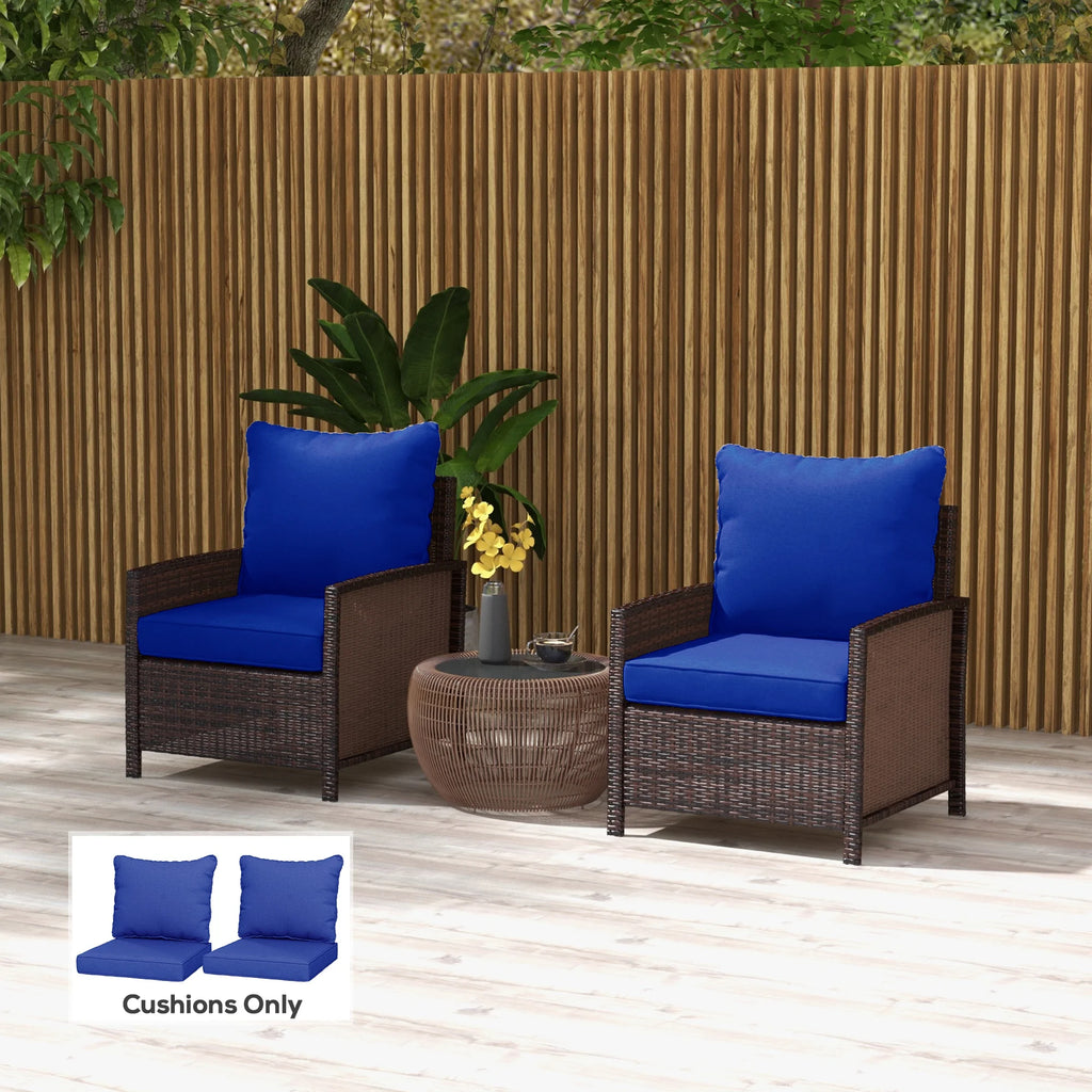 Bayweave Outdoor Chair Cushion Set of 4 - Blue