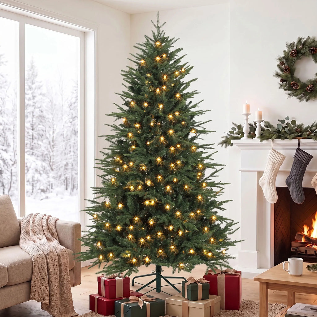 Widepine pre-lit Christmas tree displayed in an indoor holiday setting