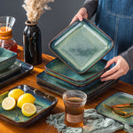 Load image into Gallery viewer, VANCASSO Stern 16-Piece Ceramic Dinnerware Set - Gradient Kiln Change Glaze
