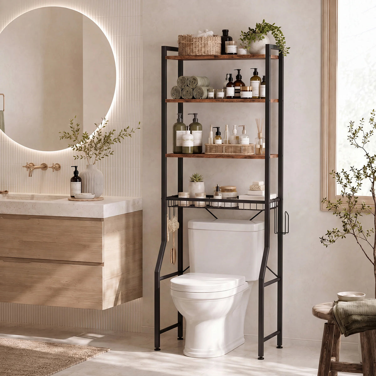 Nectarnote 4-Tier Over-Toilet Storage Shelf