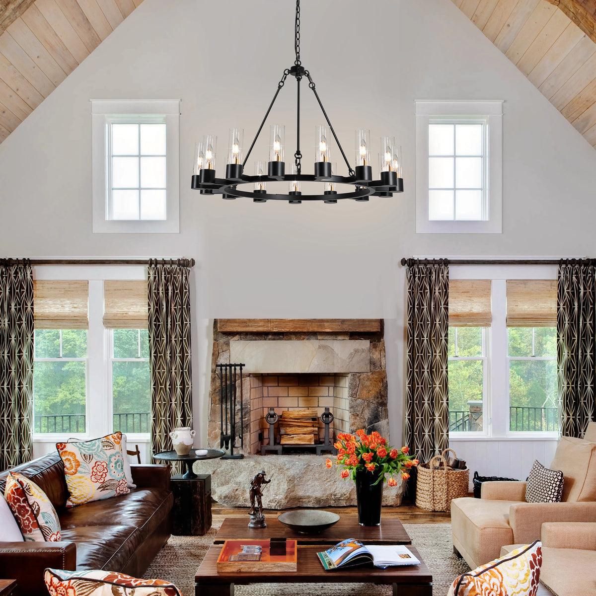 Thornleigh Wagon Wheel Chandelier