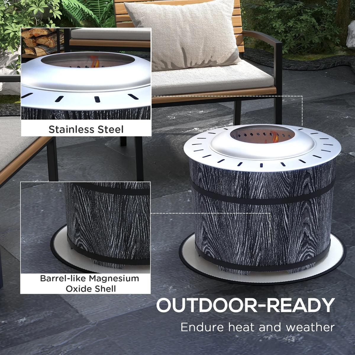 Rhapsodynote Smokeless Fire Pit – Black
