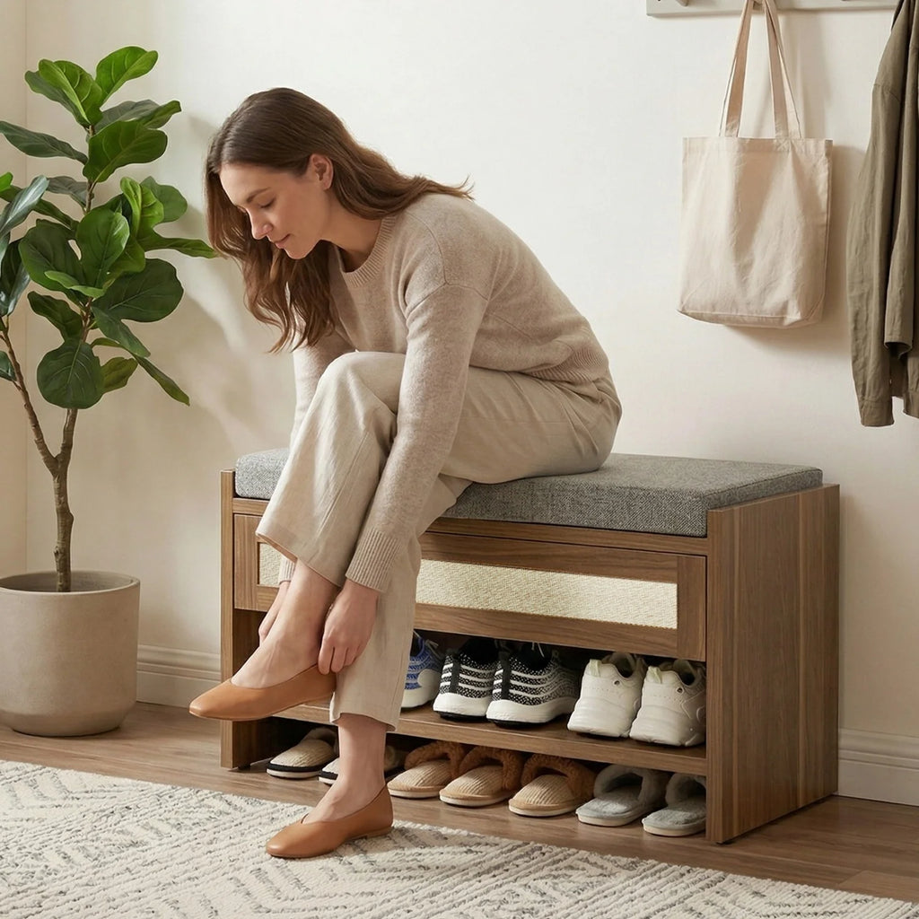 Safiya Entryway Storage Bench