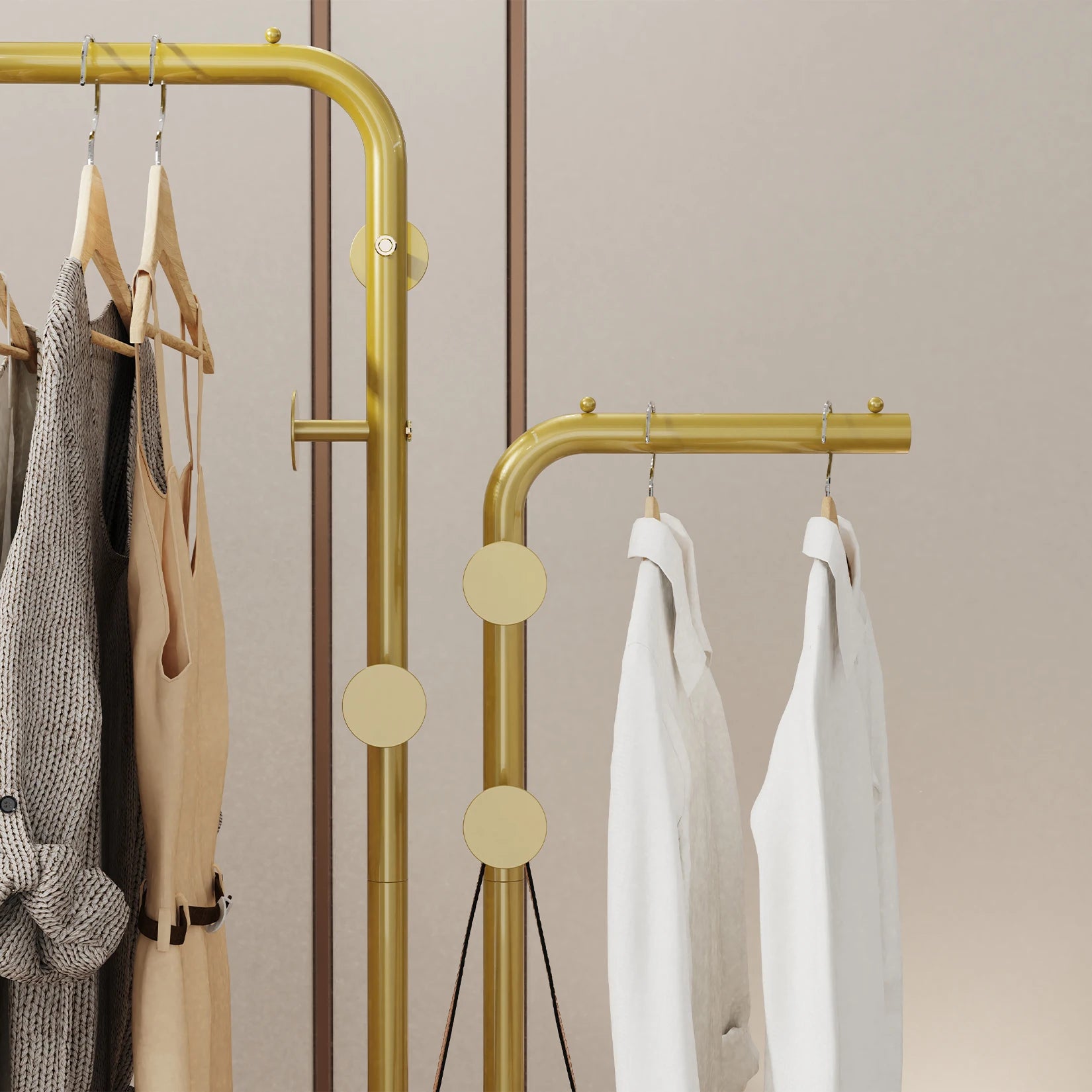 Rivelle Gold Floor Coat Rack