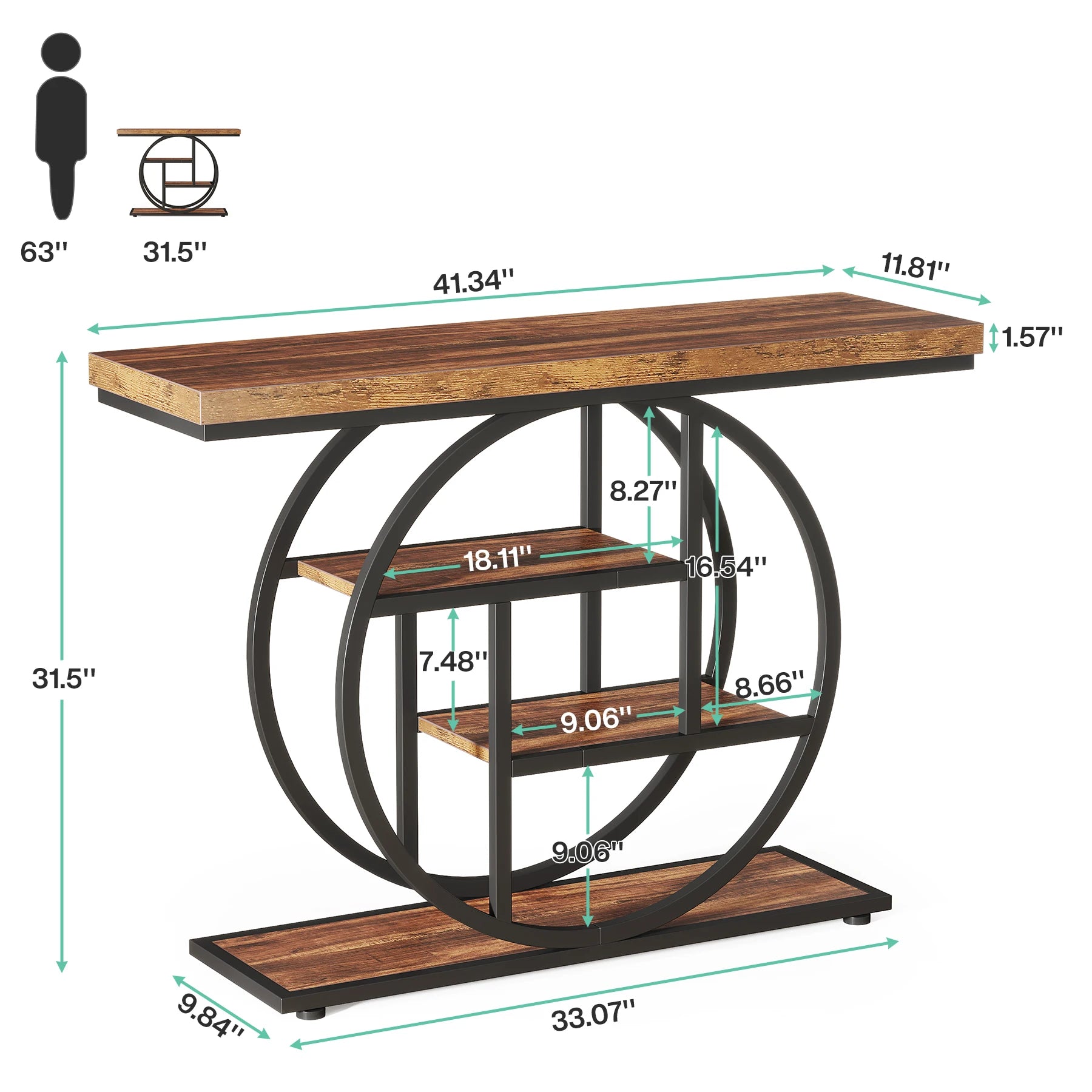 Zuri Sculptural Console Table