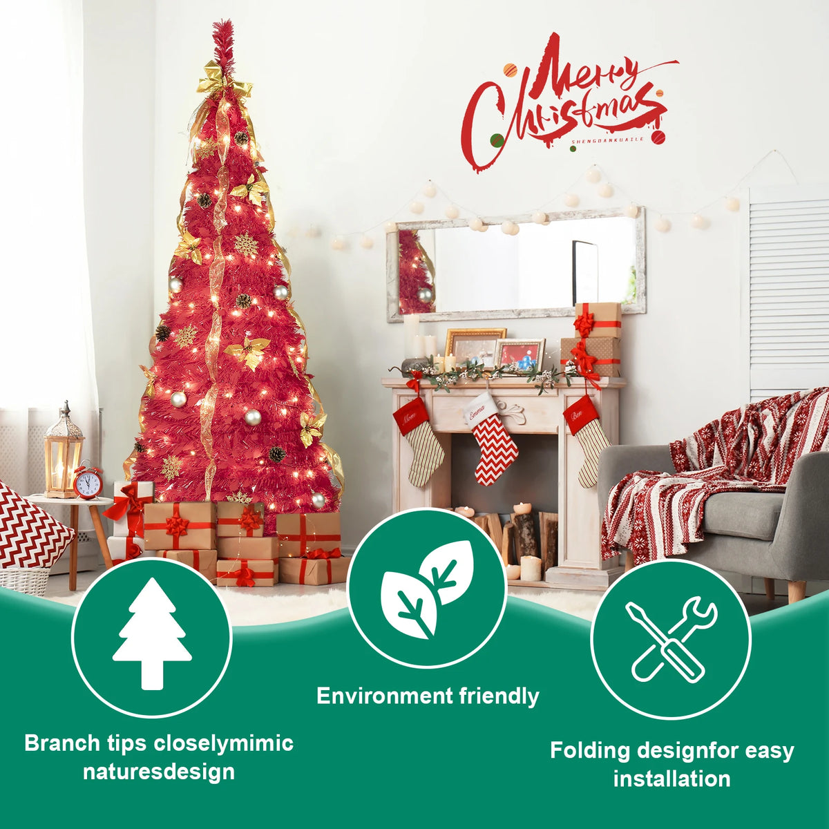 Scarletmere 6-Foot Pop-Up Christmas Tree