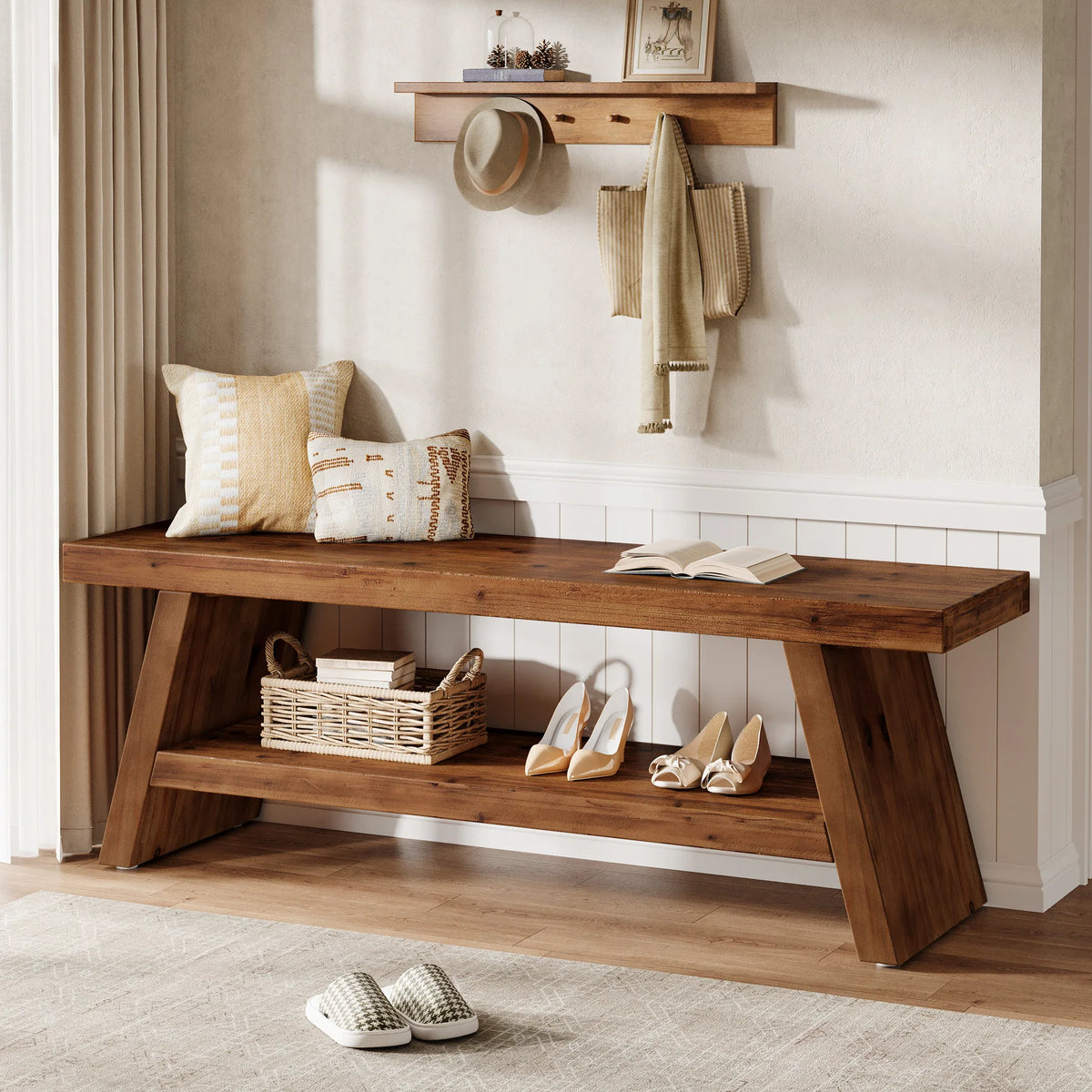 Novasong Wood Storage Bench