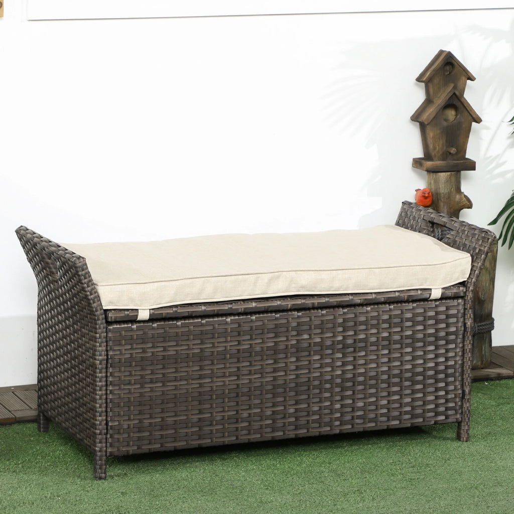 Waverly 29-Gallon Rattan Storage Bench
