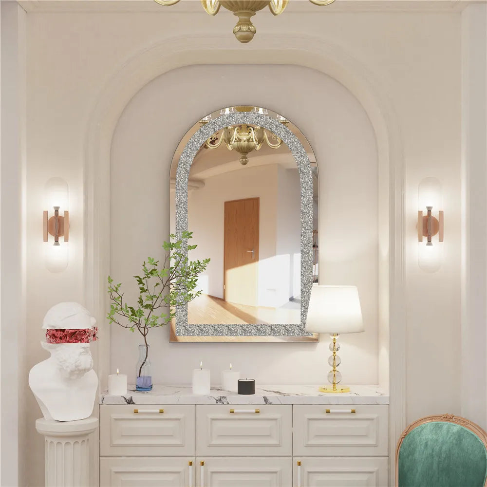 Celestine Crystal Arch Wall Mirror