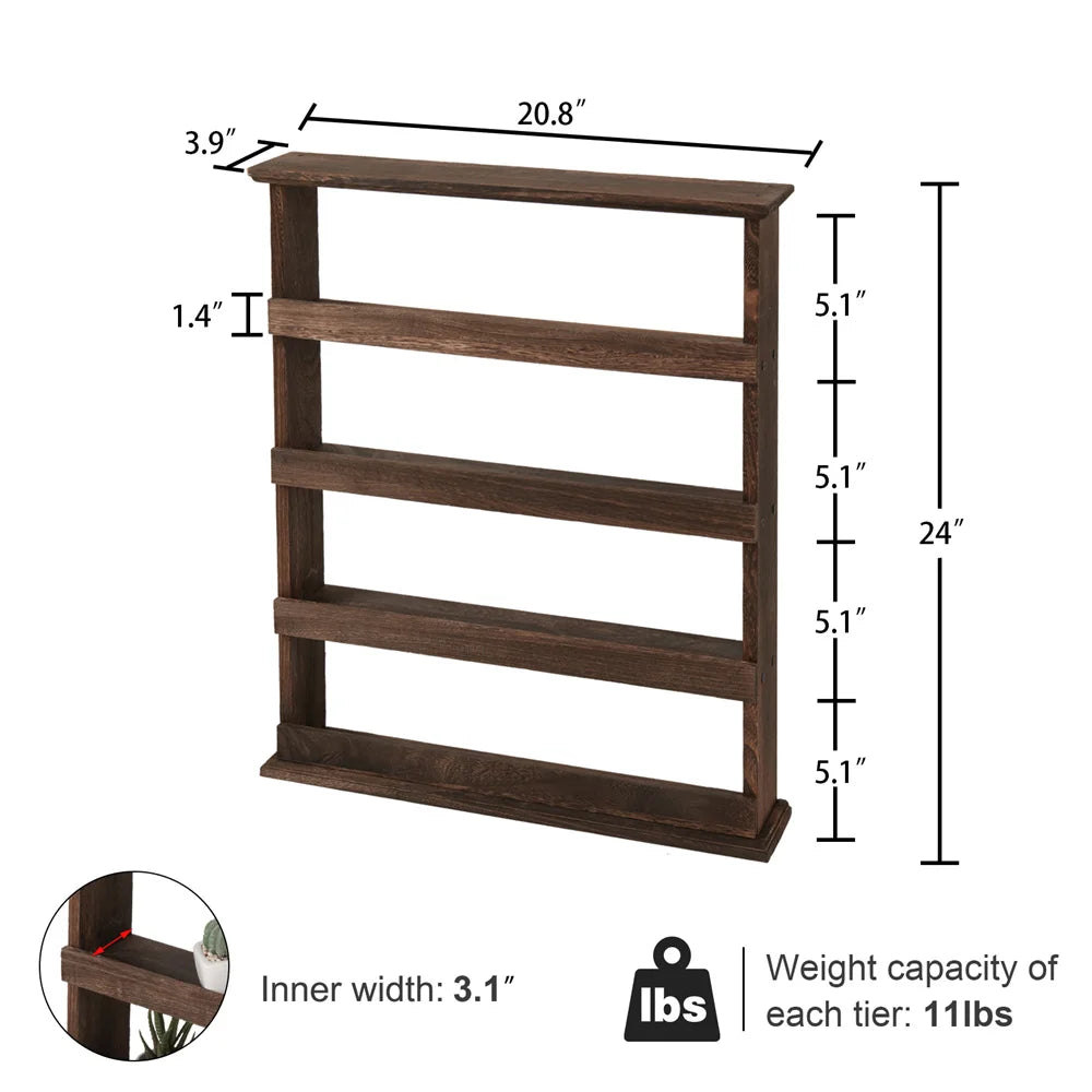 Winsford 4-Tier Wood Spice Rack