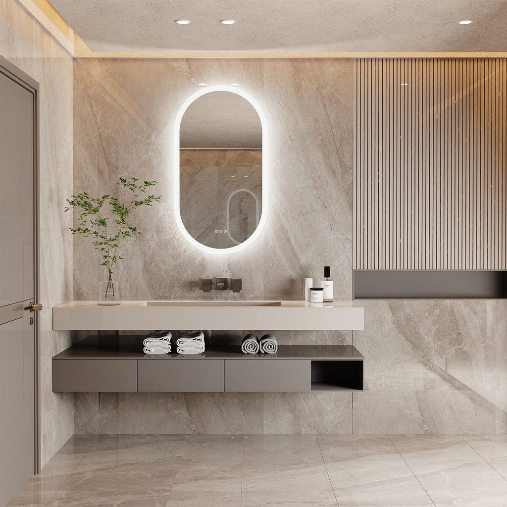 Calista LED Oval Bathroom Mirror