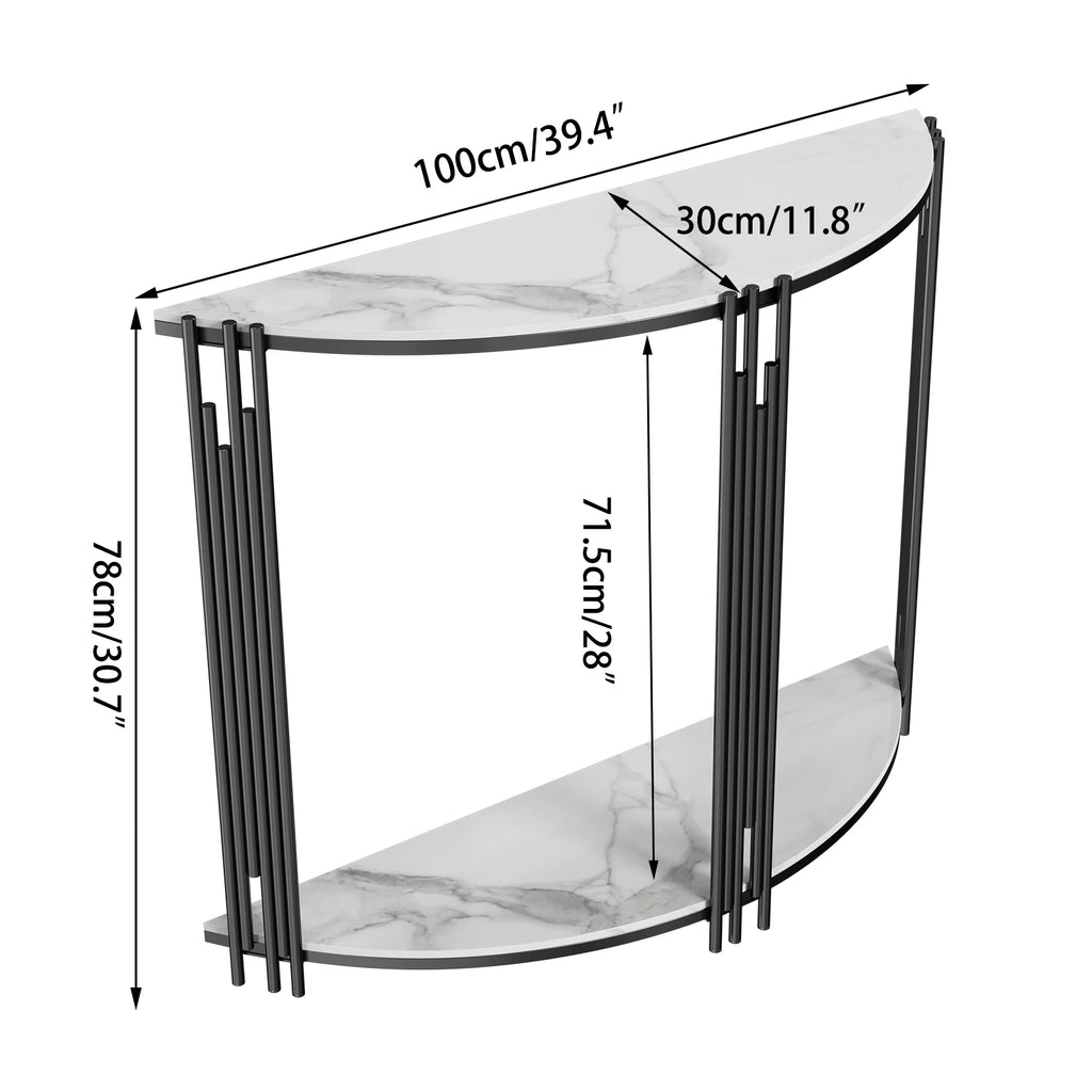 Claremont Half-Moon Console Table