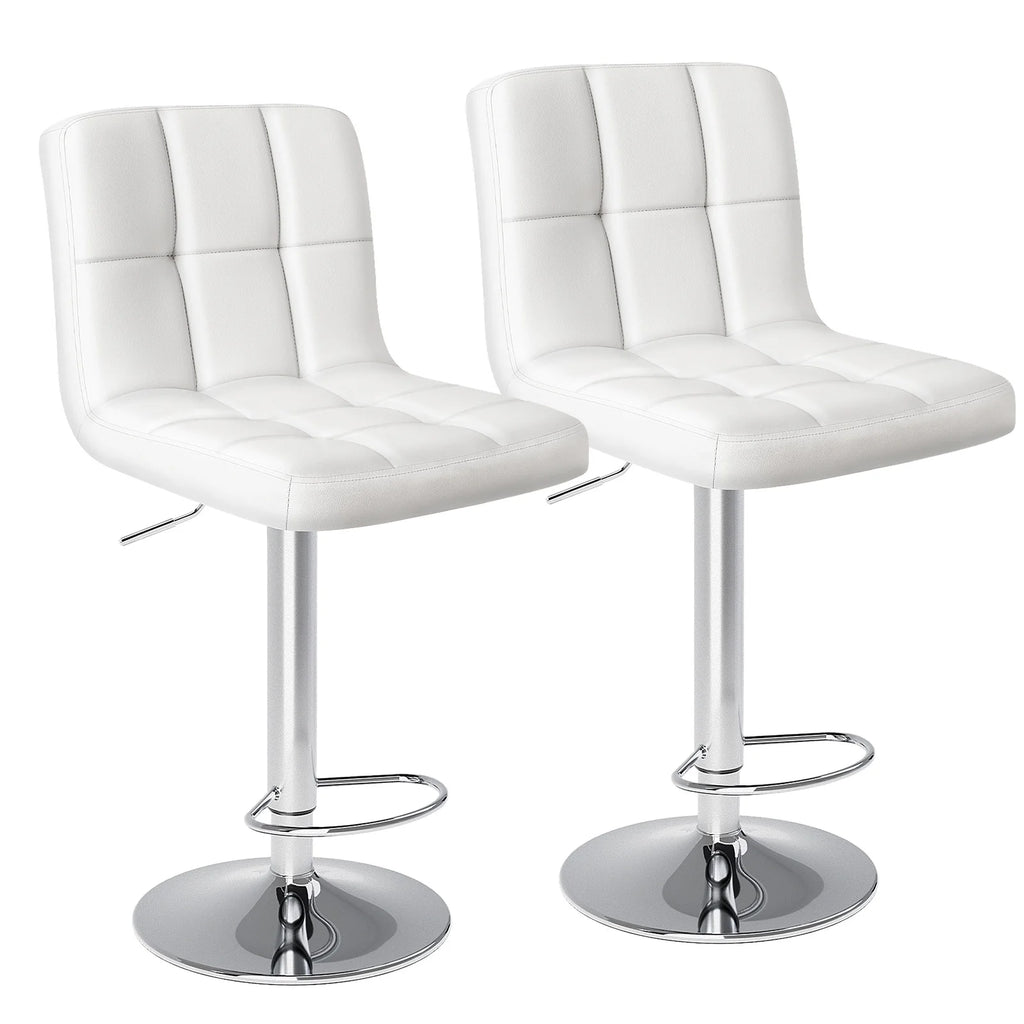 Trillecho white PU leather bar stools product view