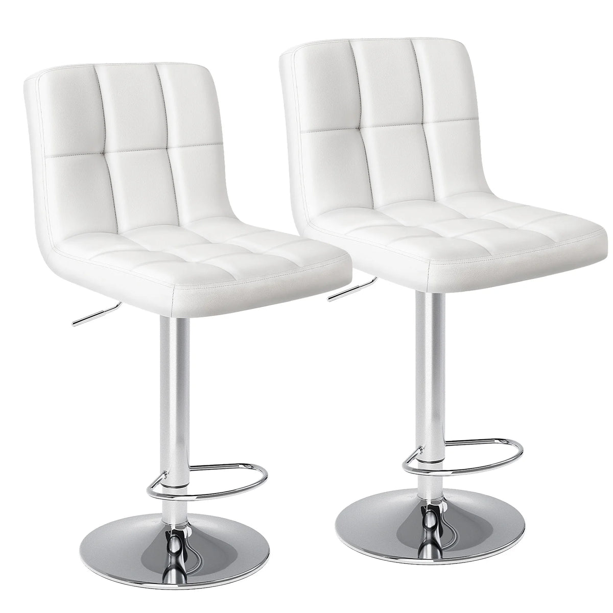 Trillecho white PU leather bar stools product view