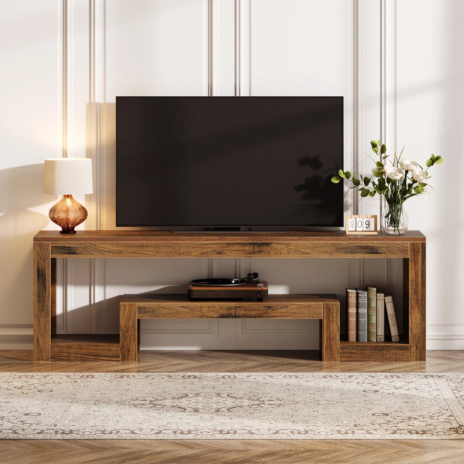 Makena Open Shelf Media Console