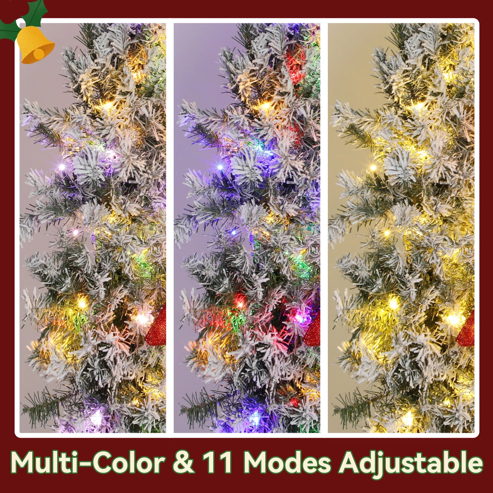 Everfrost Pre-Lit Snowy Christmas Wreath – 48 in.