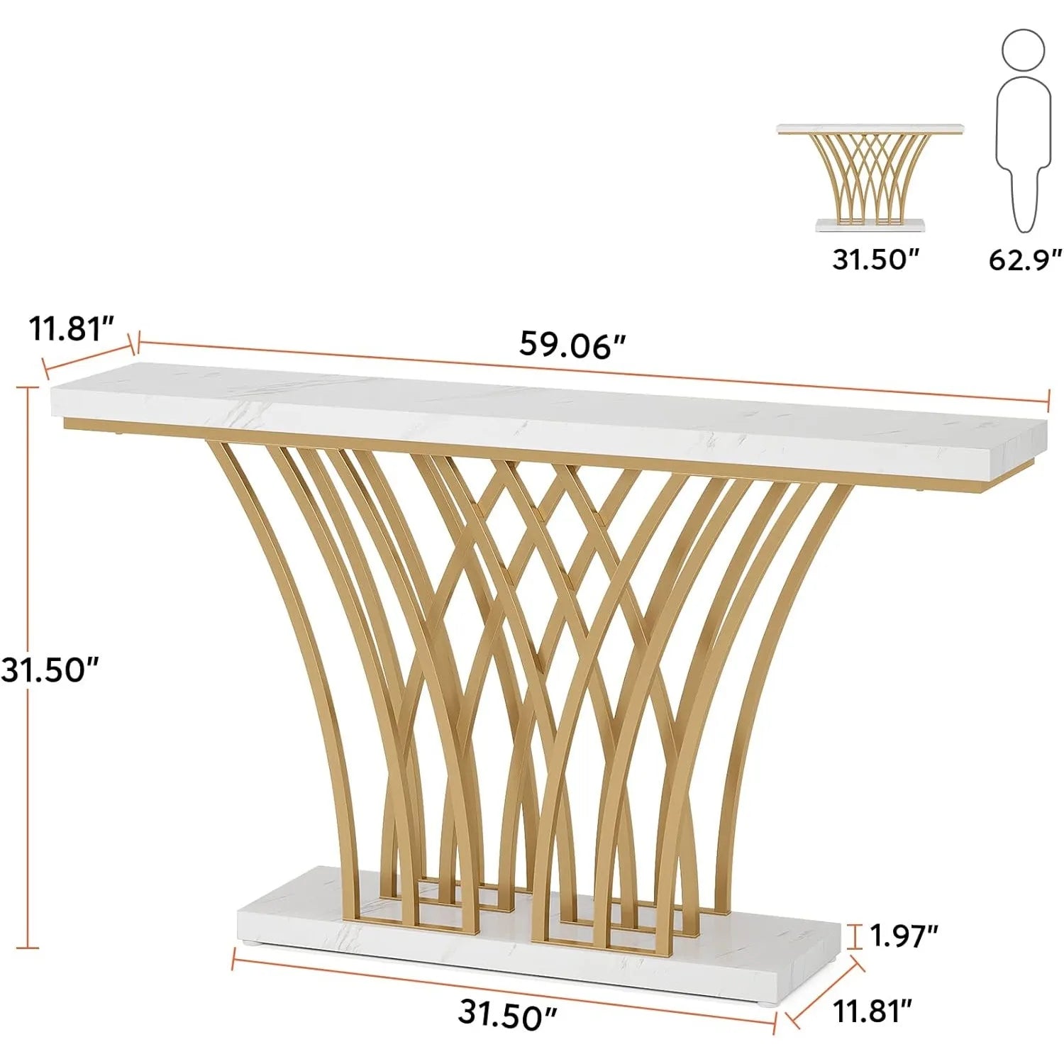 Valencia Marble Console Table