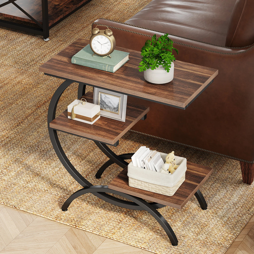 Nari 3-Tier C-Shaped Side Table