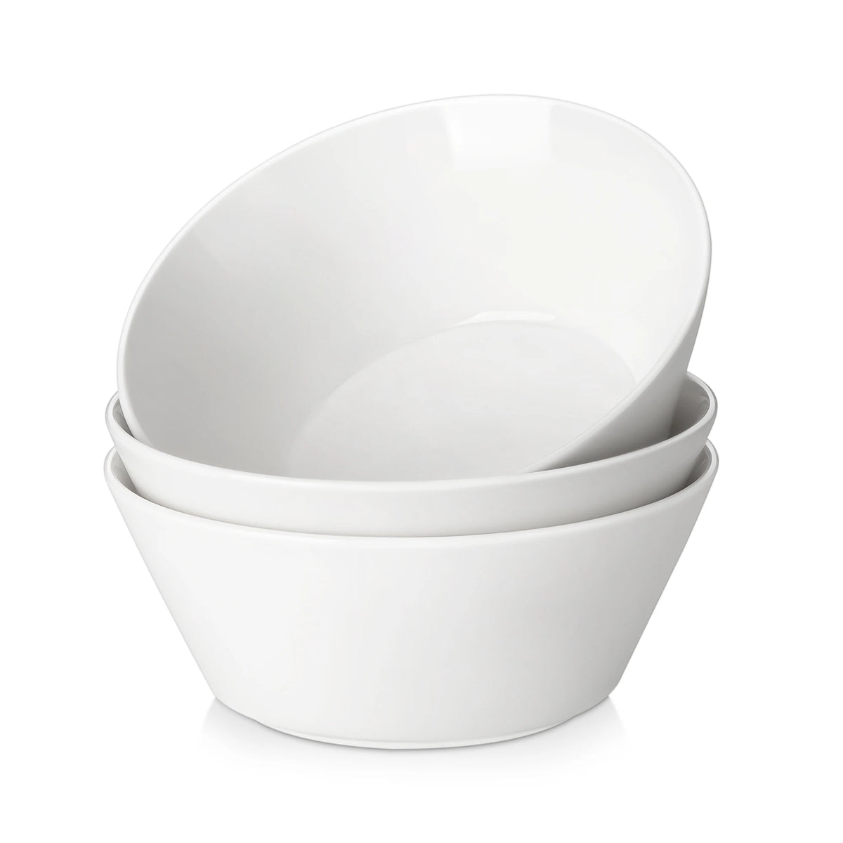 MALACASA Tapered Porcelain Bowl Set