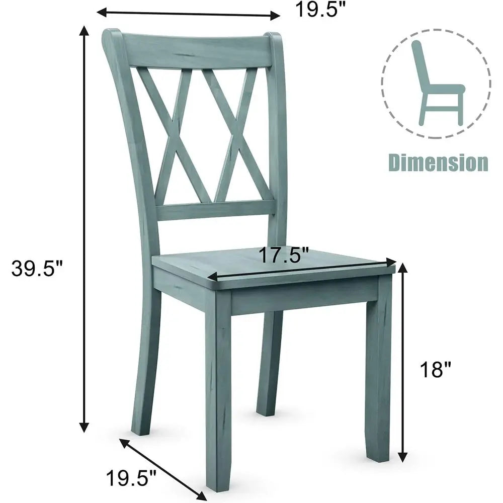 Gray chair with dimensions labeled on a white background