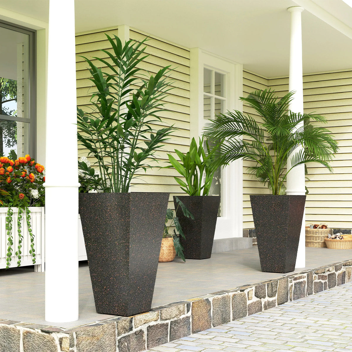 Brackenlow Tall Planters, Set of 3