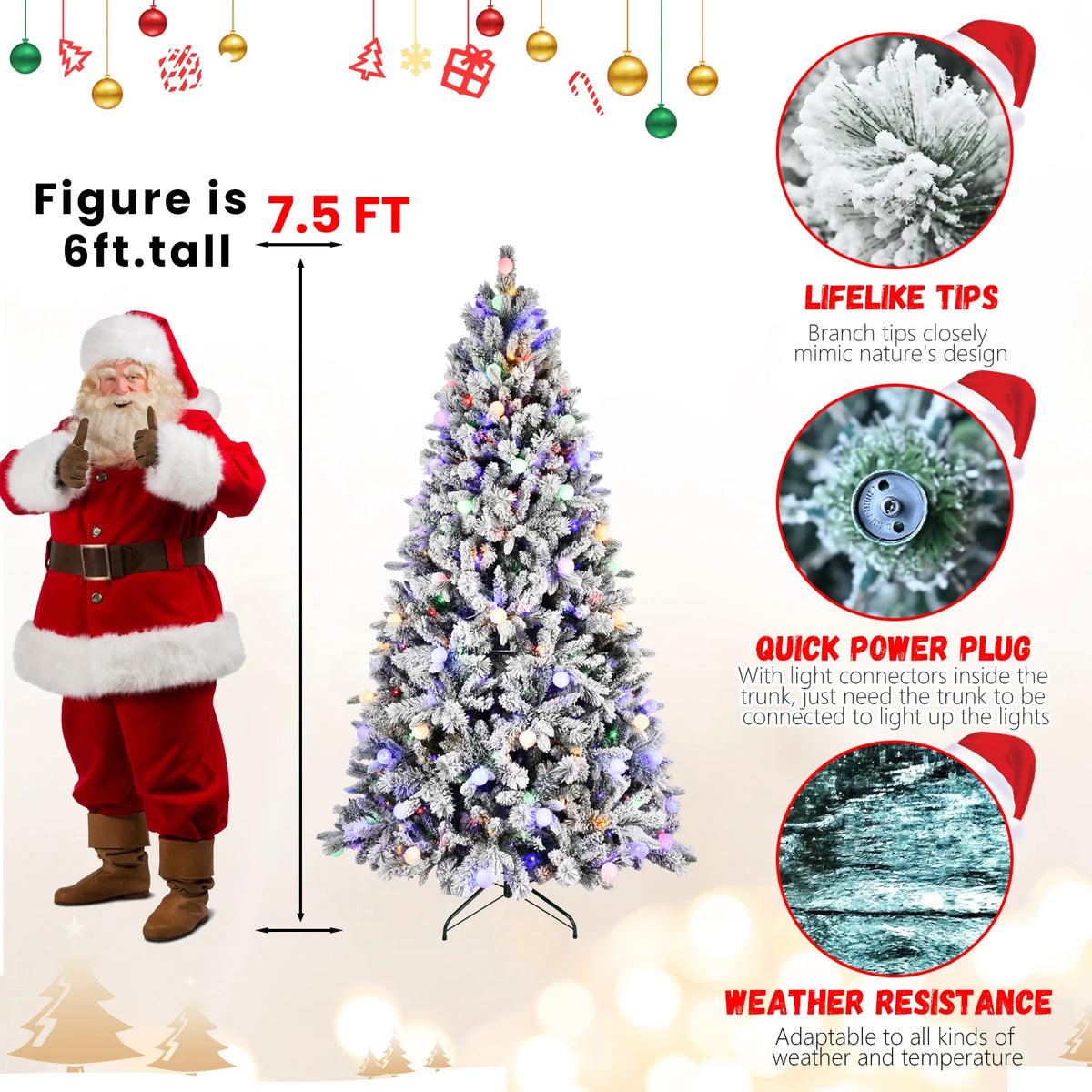 Wintersley Flocked LED Christmas Tree