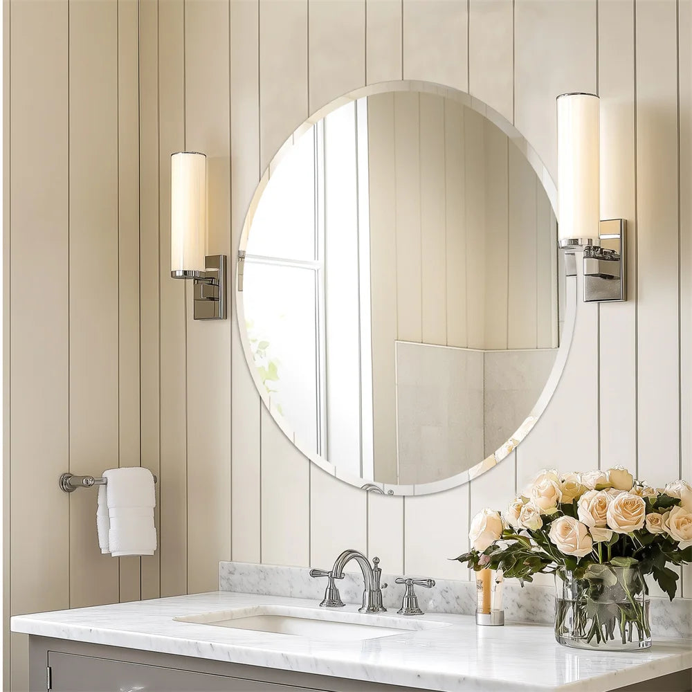 Verena Round Beveled Wall Mirror