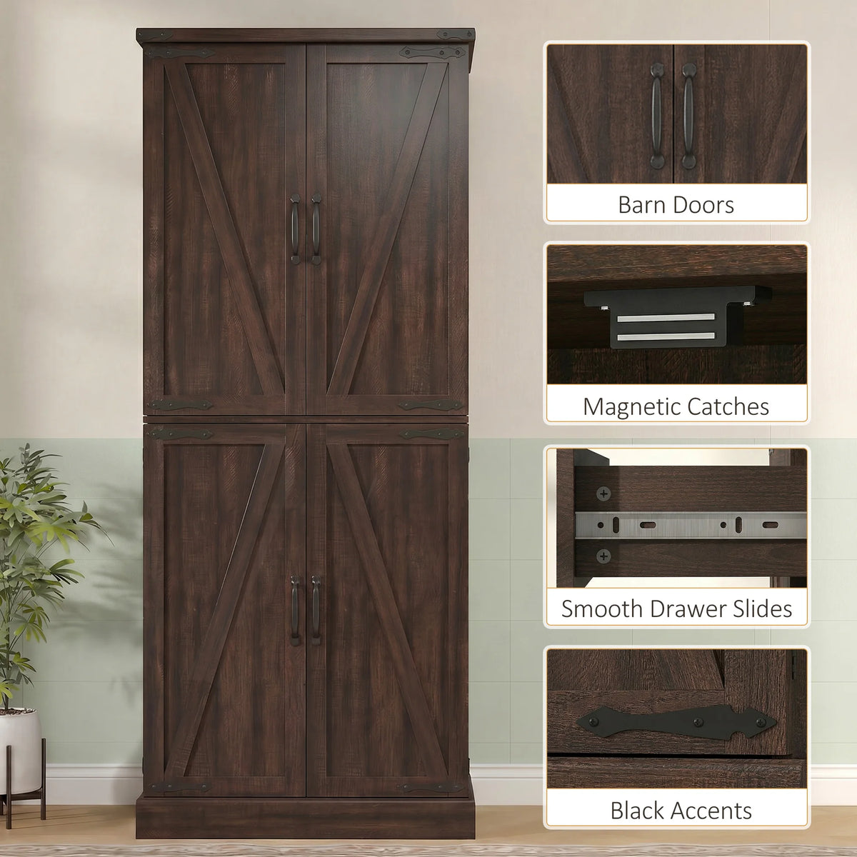 Glimmersong Kitchen Pantry Cabinet