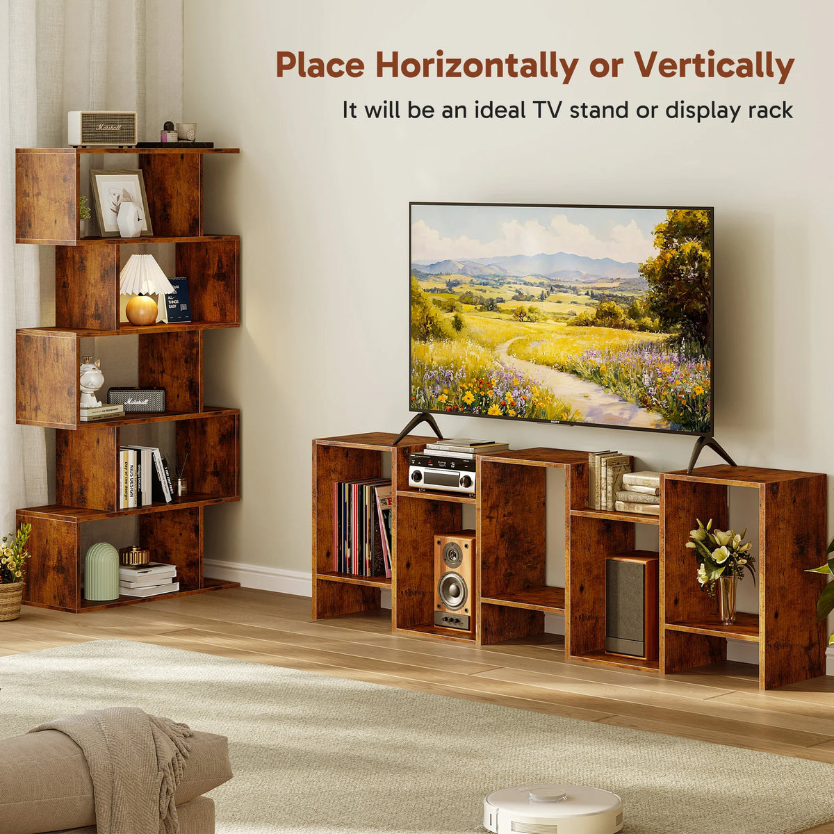 Zephyrnote Geometric Bookcase