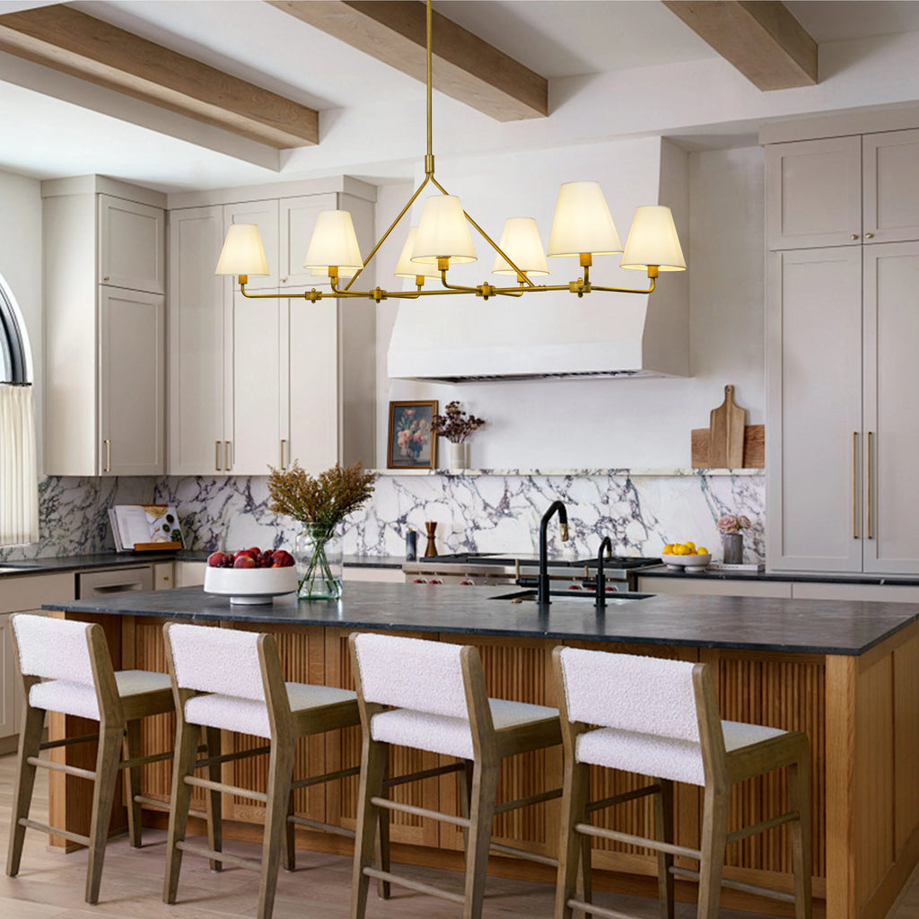 Elowen 59-Inch Gold 8-Light Linear Chandelier