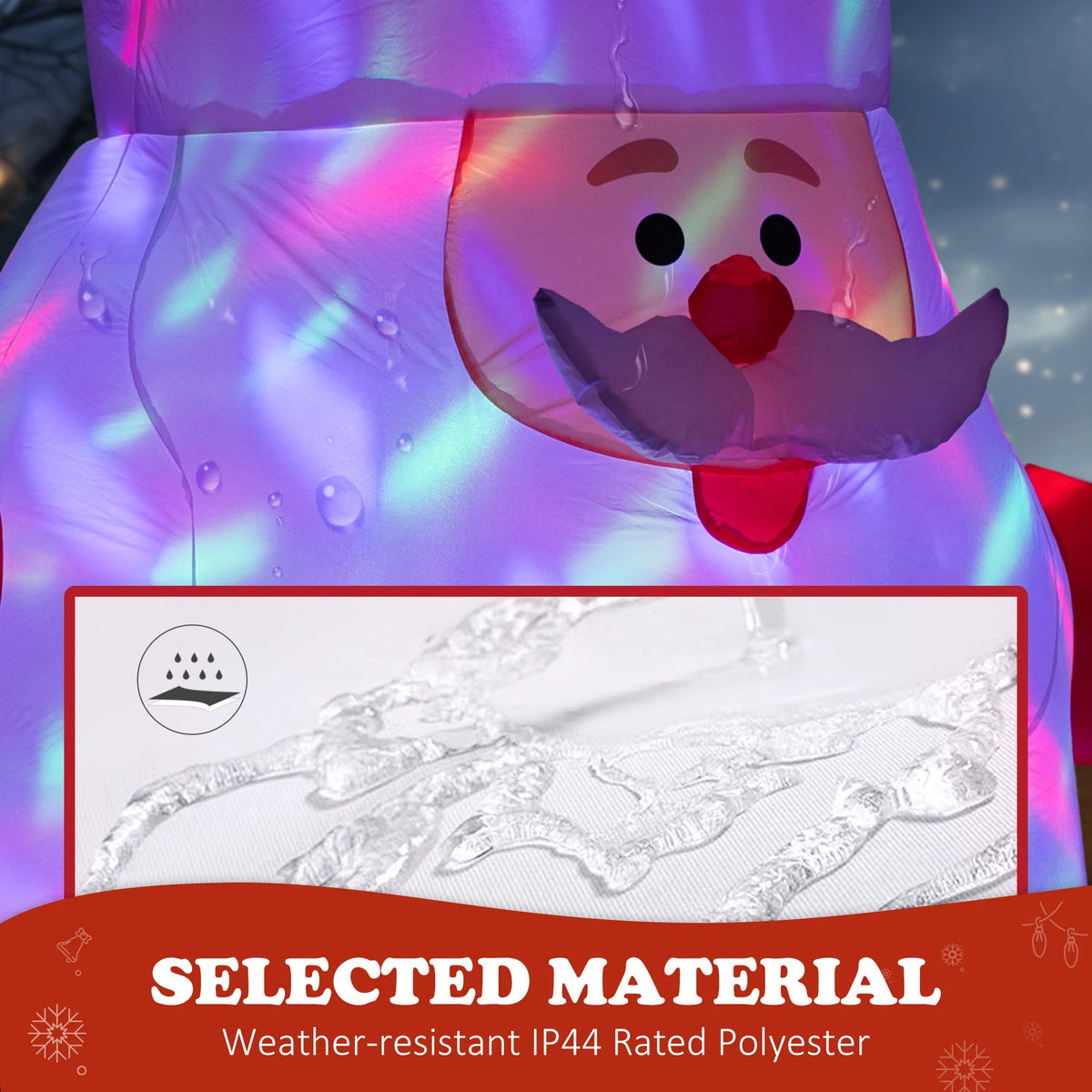 Northglow Inflatable Santa – Six Foot