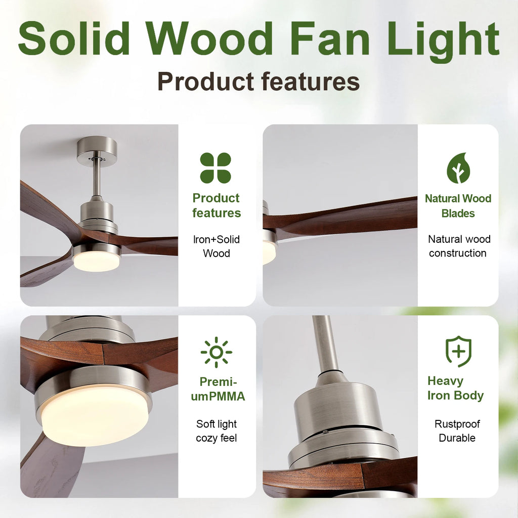 Mereford 52-Inch Ceiling Fan, Nickel